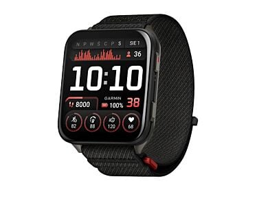 Garmin Venu X1 Smartwatch z kopertą 51mm w kolorze czarnym z tytanowym deklem w kolorze grafitu i nylonowym paskiem ComfortFit w kolorze czarnym