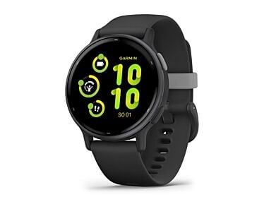 Garmin Vivoactive 5 Smartwatch z kopertą 42mm Aluminiowy bezel w kolorze Slate z czarną kopertą i silikonowym paskiem