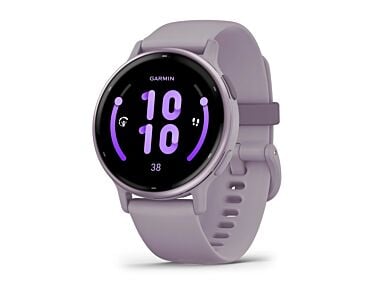Garmin Vivoactive 5 Smartwatch z kopertą 42mm Metaliczny aluminiowy bezel w kolorze orchid z kopertą w kolorze orchid i silikonowym paskiem
