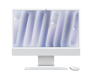 Apple iMac 24 4,5K Retina Szkło Nanostrukturalne / M4 10-core CPU + 10-core GPU / 16GB / 256GB / Gigabit Ethernet / Srebrny (Silver)