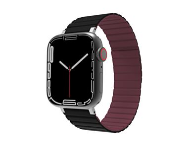 JCPAL FlexForm pasek Apple Watch Czarny/czerwony (42/44/45mm)
