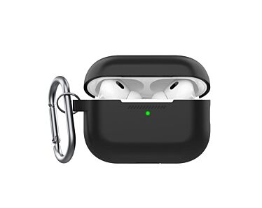 KeyBudz Elevate Keychain Silikonowe etui ochronne do AirPods Pro 2 - Czarne