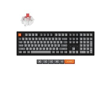 Keychron K10 MAX bezprzewodowa klawiatura mechaniczna z podświetleniem białym Keychron Super Red Switch - Czarna (Black)