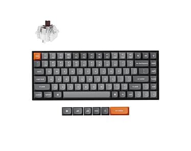 Keychron K2 MAX bezprzewodowa klawiatura mechaniczna z podświetleniem białym Keychron Super Brown Switch - Czarna (Black)