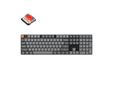 Keychron K5 MAX bezprzewodowa klawiatura mechaniczna z podświetleniem białym Low Profile Gateron Red Switch - Czarna (Black)