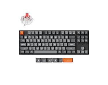Keychron K8 MAX bezprzewodowa klawiatura mechaniczna z podświetleniem białym Keychron Super Red Switch - Czarna (Black)