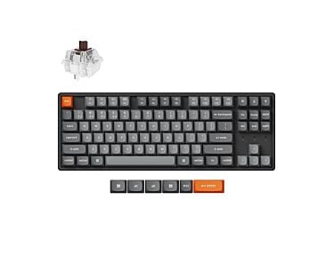 Keychron K8 MAX bezprzewodowa klawiatura mechaniczna z podświetleniem RGB Keychron Hot-Swap Super Brown Switch - Czarna (Black)