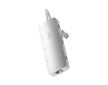 LINQ Hub 8in1 Pro USB-C Multiport /4K HDMI / USB-C PD 140W / USB-A / 2 x USB-C / Enthernet 2,5Gb/s / Czytnik kart - Srebrny