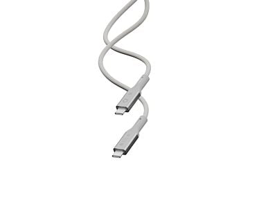 LINQ Kabel USB4 PRO USB-C na USB-C /240W / PD 3.1 / 8K/60Hz / 0,3m - Srebrny