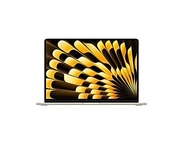 Apple MacBook Air 15" M3 8-core CPU + 10-core GPU / 24GB / 512GB SSD / Klawiatura US / Zasilacz 70 W / Księżycowa poświata (Starlight)