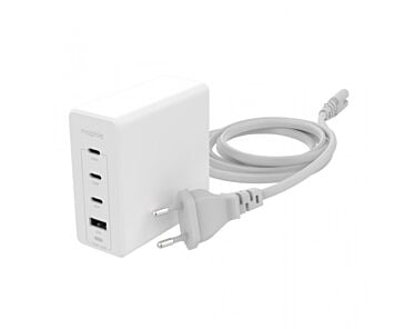 Mophie GAN speedport - Ładowarka sieciowa USB-C 120W / 3 x USB-C, 1 x USB-A - Biała