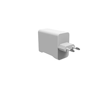 Mophie ROC GaN Ładowarka sieciowa  2x USB-C  67W ze zwijanym kablem - Biała - 1.jpg