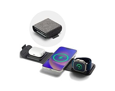 Mophie Travel charger Ładowarka podróżna do 3 urządzeń kompatybilna z MagSafe - Czarna
