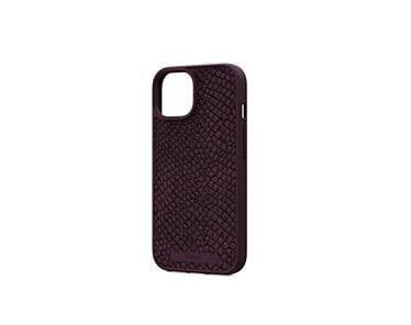 Njord byELEMENTS Salmon Leather Etui do iPhone 15 Plus z MagSafe - Bordowe