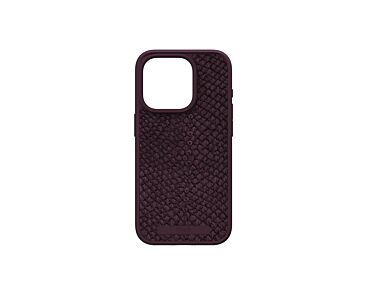 Njord byELEMENTS Salmon Leather Etui do iPhone 15 Pro z MagSafe - Bordowe