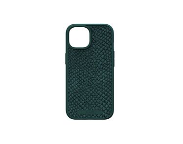 Njord byELEMENTS Salmon Leather Etui do iPhone 15 z MagSafe - Zielone