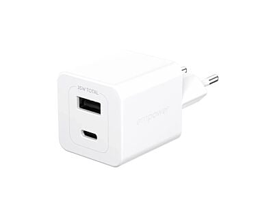 PanzerGlass Empower Turbo Ładowarka sieciowa 35W USB-C / USB-A - Biała