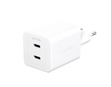 PanzerGlass Empower Turbo Ładowarka sieciowa 45W  2 x USB-C - Biała