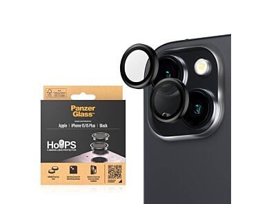 PanzerGlass Hoops Camera Szkło ochronne na aparat do iPhone 15 / 15 Plus - Czarne