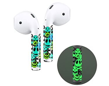 RockMax Art Skins Naklejki na AirPods 1/2 - Emoji Glow