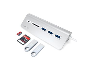 Satechi USB-C HUB / USB 3.0 / z czytnikiem kart SD Srebrny (Silver)