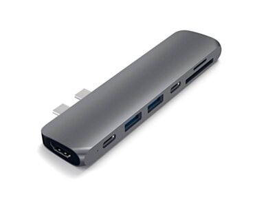 Satechi USB-C PRO HUB - Thunedrbolt 3 / HDMI / USB 3.0 / USB-C / SD / microSD / Space Gray (gwiezdna szarość)