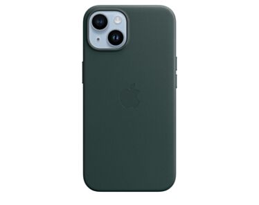 Skórzane etui z MagSafe do iPhone’a 14 – leśna zieleń