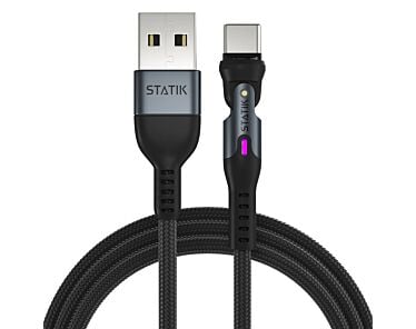 Statik 360 Kabel USB-A z trzema wymiennymi wtyczkami magnetycznymi (USB-C, micro USB, lightning) - Czarny-1.jpg
