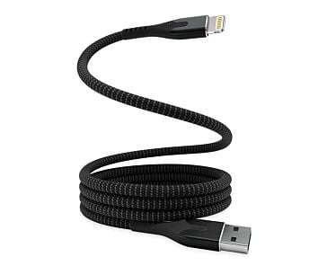 Statik MagStack Kabel USB-A na lightning w nylonowym oplocie zwijany magnetycznie 1m - Czarny-1.jpg