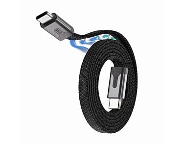 Statik MagStack Slim Pro Kabel USB-C na USB-C płaski w nylonowym oplocie zwijany magnetycznie 1m - Czarny-1.jpg