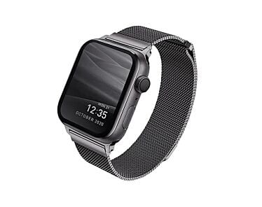 UNIQ Dante Pasek do Apple Watch do koperty 42/44/45mm ze stali nierdzewnej - Grafitowy