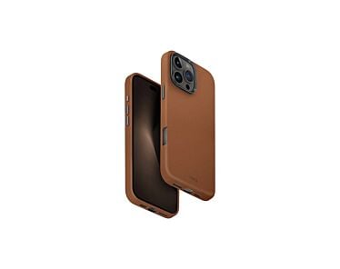 UNIQ Lyden Etui ze skóry ekologicznej do iPhone 16 Pro Max kompatybilne z MagSafe - Brązowe