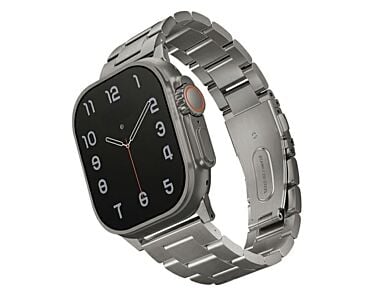 UNIQ Osta Bransoleta do Apple Watch do koperty 42/44/45mm ze stali nierdzewnej - Titanium silver