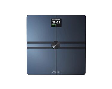 Withings Body Comp Waga z analizą masy ciała oraz pomiarem tętna. Wyrób medyczny - Czarna