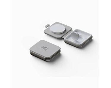 Xtorm Wireless Travel Chargers Składana bezprzewodowa ładowarka podróżna 2w1 15W - Szara