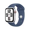Apple Watch SE GPS + Cellular Koperta 44mm z Aluminium w kolorze Srebrnym z Paskiem sportowym w kolorze Denim - M/L