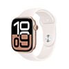Apple Watch Series 10 GPS Koperta 42mm z Aluminium w kolorze Różowego złota z Paskiem sportowym w kolorze Łagodnego różu - S/M