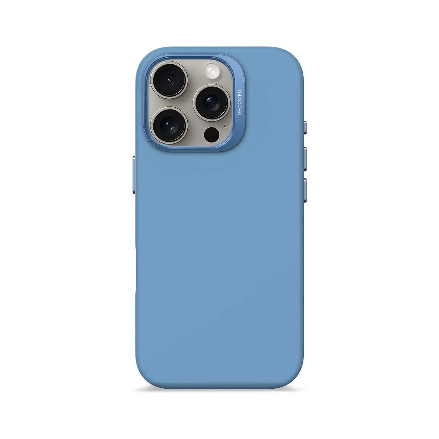 Decoded AntiMicrobial Silicone Backcover Etui silikonowe do iPhone 16 Pro kompatybilne z MagSafe - Błękitne Decoded AntiMicrobial Silicone Backcover Etui silikonowe do iPhone 16 Pro kompatybilne z MagSafe - Błękitne