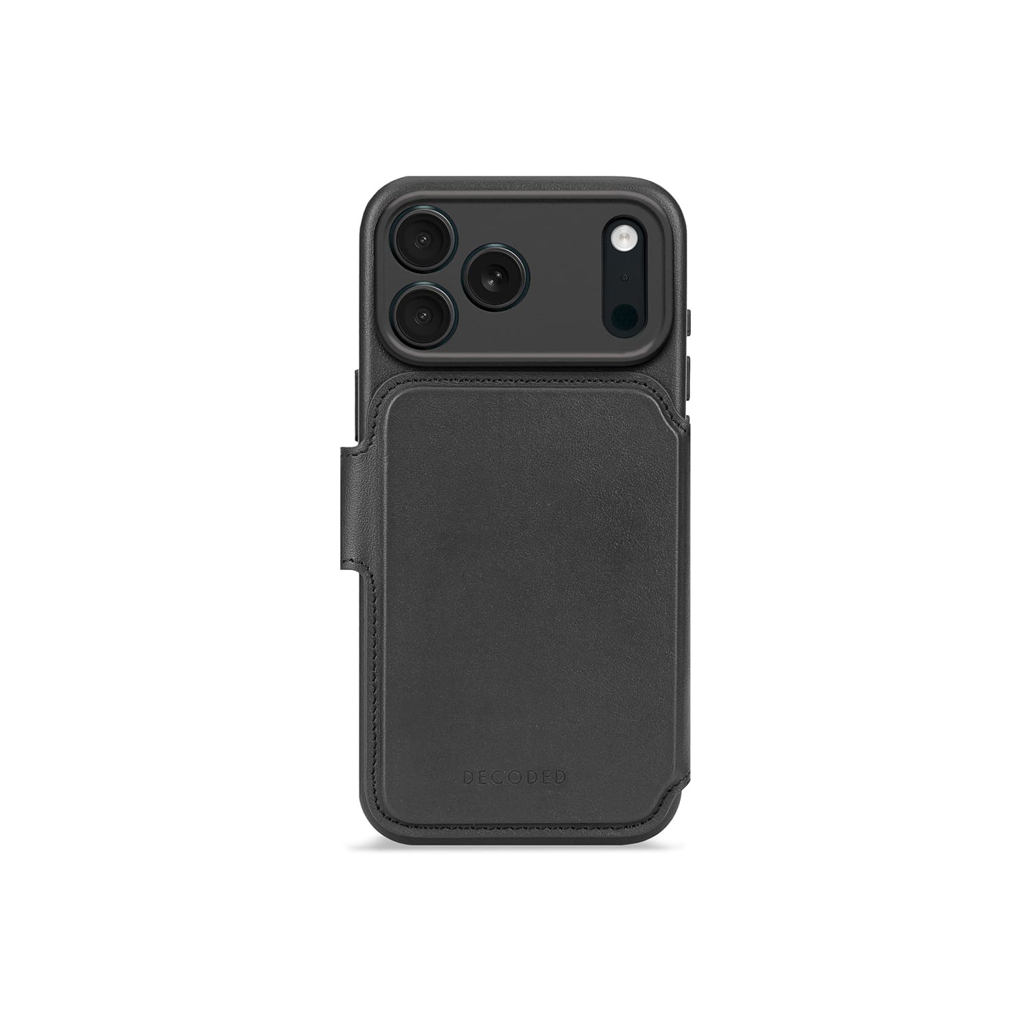 Decoded Leather Detachable Wallet Skórzana obudowa ochronna do iPhone 17 Pro Max kompatybilna z MagSafe - Czarna