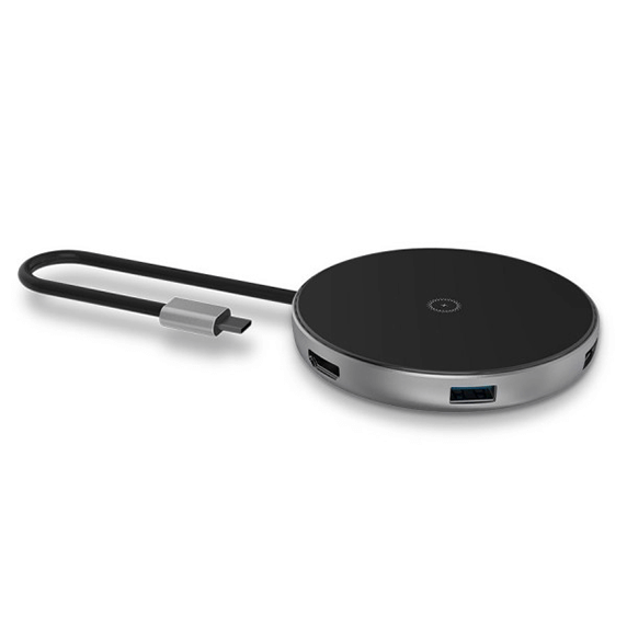 JCPAL USB-C HUB - HDMI / USB-C / USB 3.0 - with Wireless Charger - HUB USB-C z bezprzewodową ładowarką