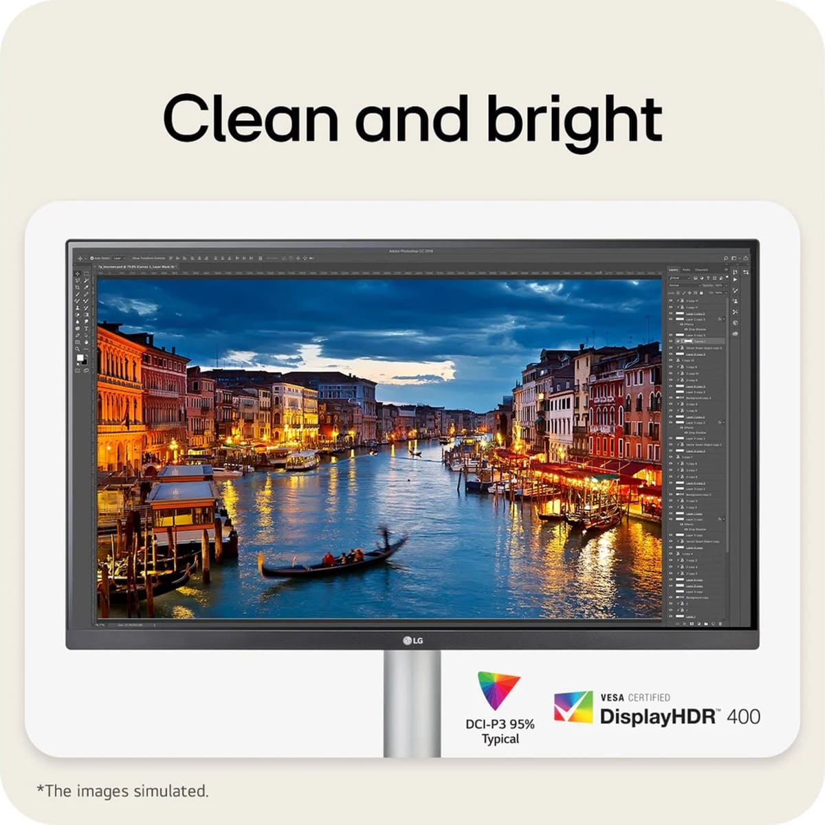 LG Electronics Monitor 27 cali UHD / IPS / USB-C / Vesa DisplayHDR - Srebrny  LG Electronics Monitor 27 cali UHD / IPS / USB-C / Vesa DisplayHDR - Srebrny