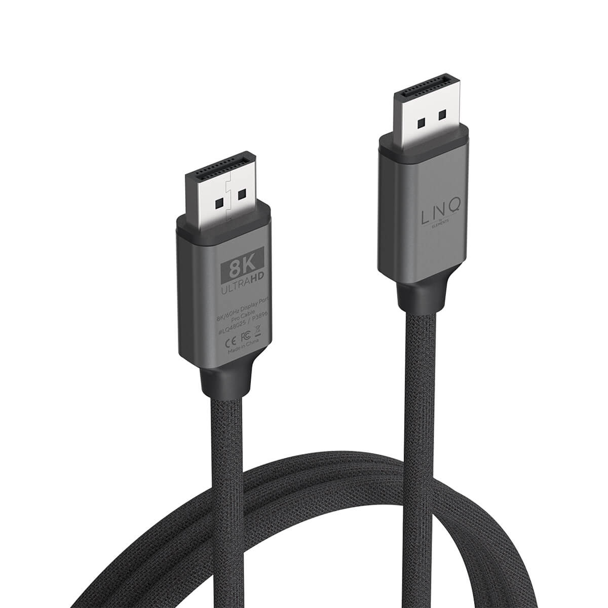 LINQ - 8K/60Hz Pro Kabel DisplayPort na DisplayPort 2m - Space Gray