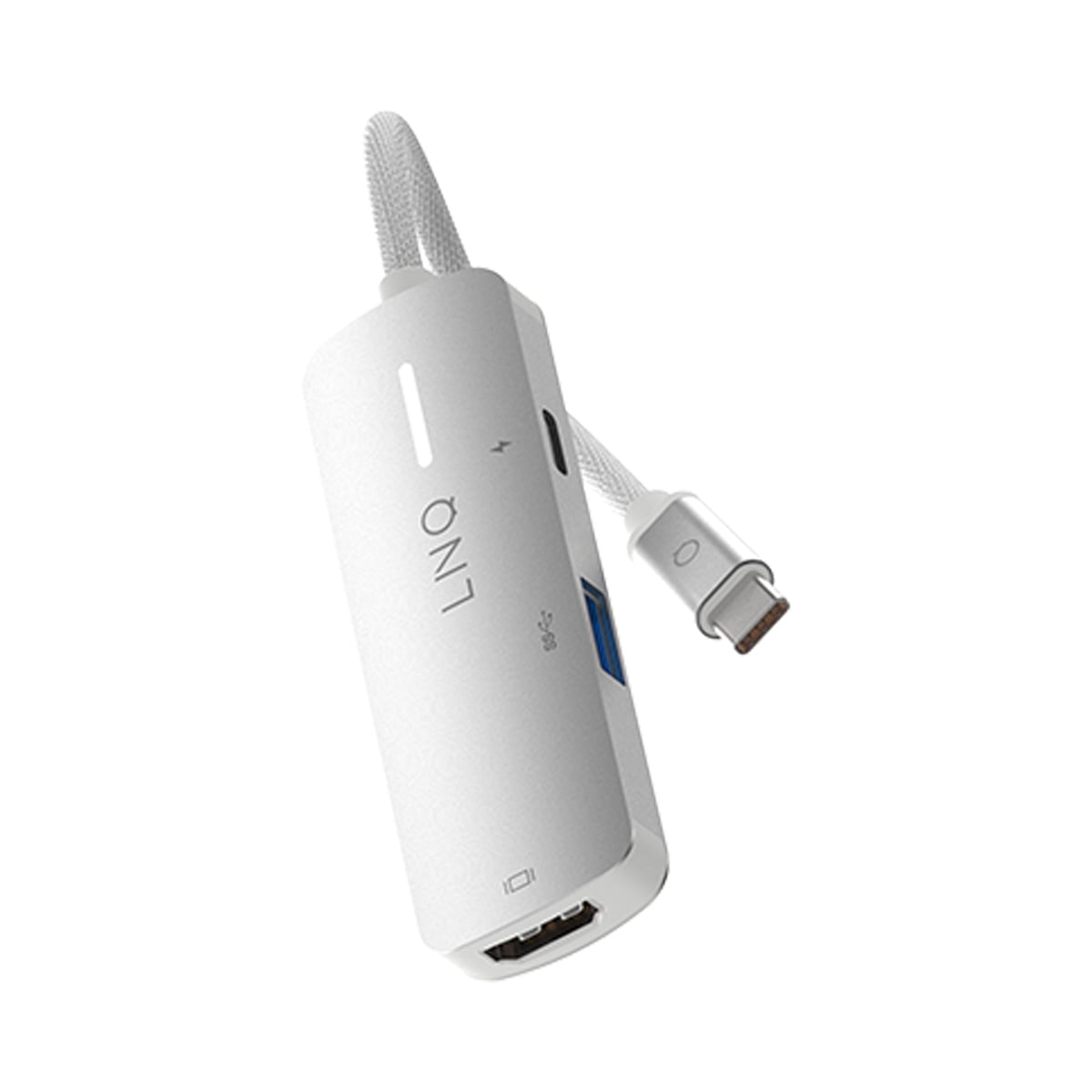 LINQ Hub 3in1 Pro USB-C Multiport /4K HDMI / USB-C PD 140W / USB-A  - Srebrny
