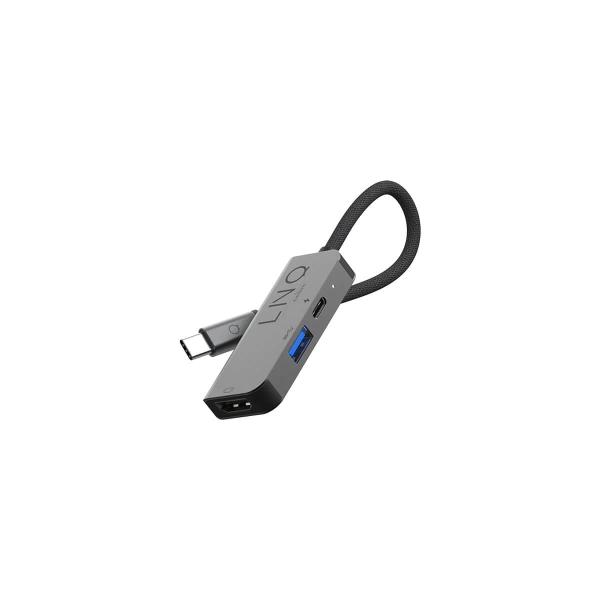 LINQ - HUB 3in1 USB-C HDMI - Space Gray LINQ - HUB 3in1 USB-C HDMI - Space Gray