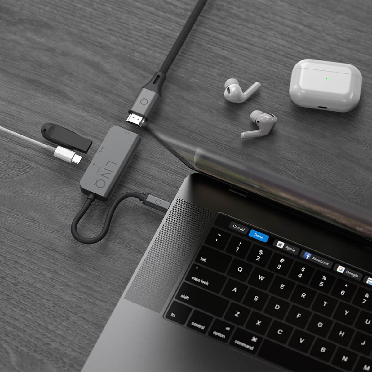 LINQ - HUB 3in1 USB-C HDMI - Space Gray LINQ - HUB 3in1 USB-C HDMI - Space Gray