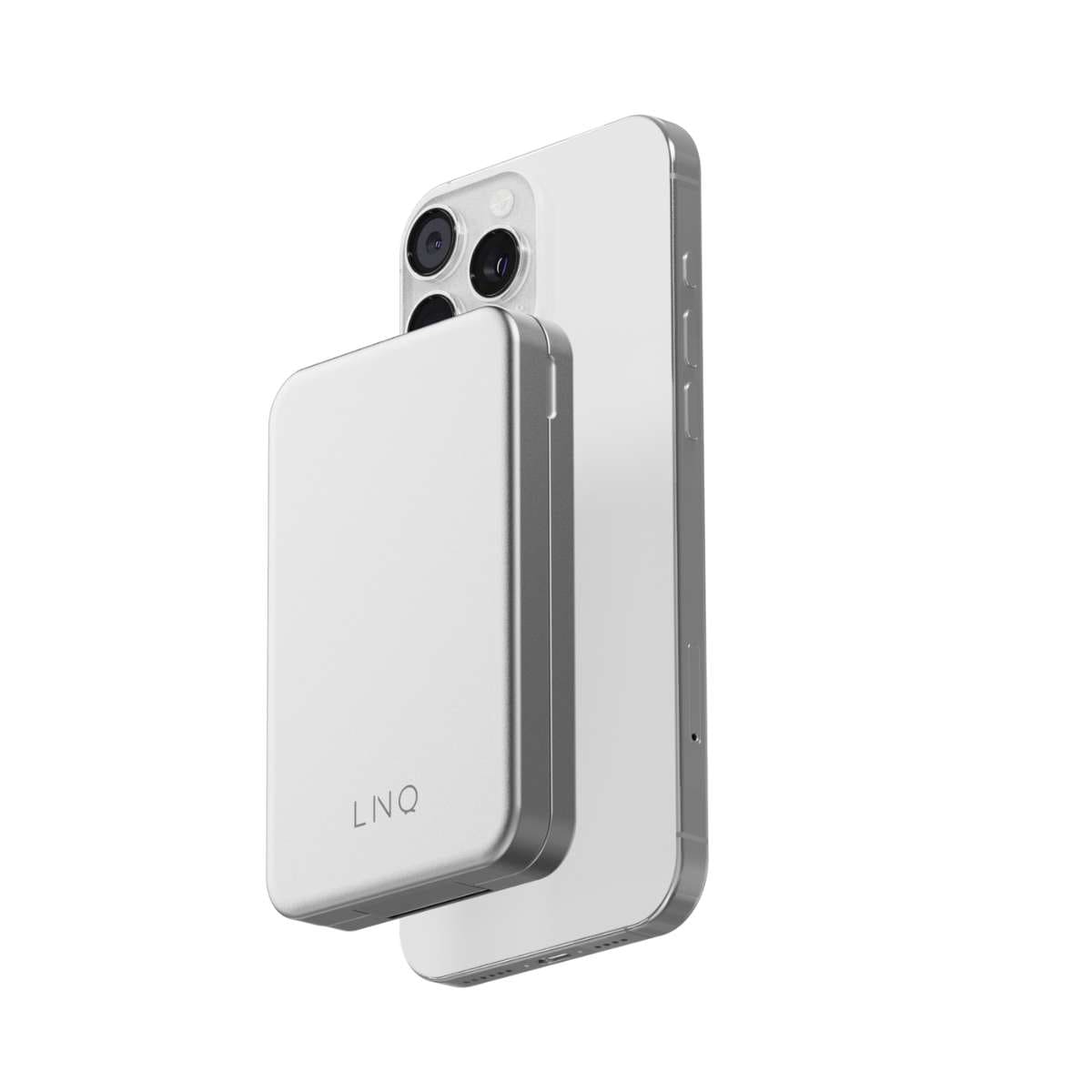 LINQ Powerbank magnetyczny 3in1 do iPhone / AirPods / Apple Watch 8.000 mAh kompatybilny z MagSafe - Srebrny LINQ Powerbank magnetyczny 3in1 do iPhone / AirPods / Apple Watch 8.000 mAh kompatybilny z MagSafe - Srebrny