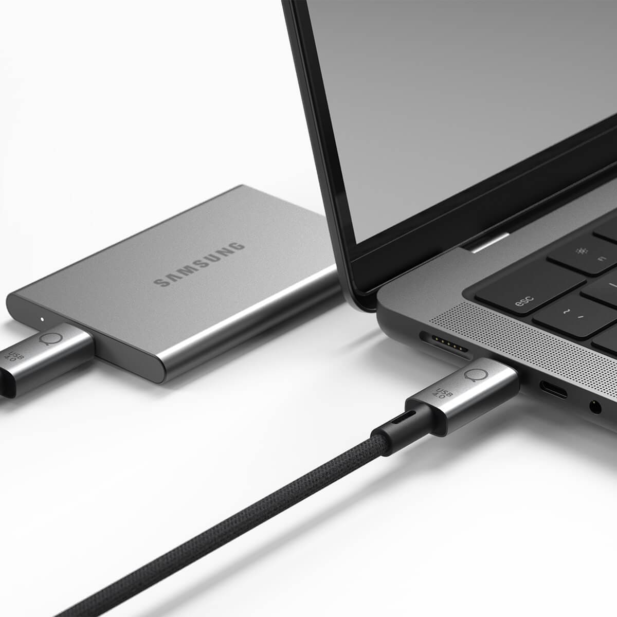 LINQ - USB4 Pro Kabel USB-C na USB-C 0,3m - Space Gray