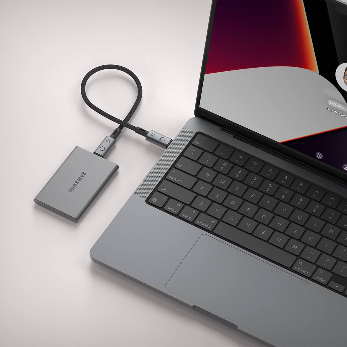 LINQ - USB4 Pro Kabel USB-C na USB-C 0,3m - Space Gray