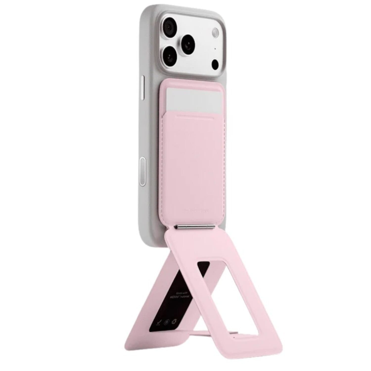 Moft Movas Tripod Magnetyczny portfel i stojak na telefon kompatybilny z MagSafe - Różowy