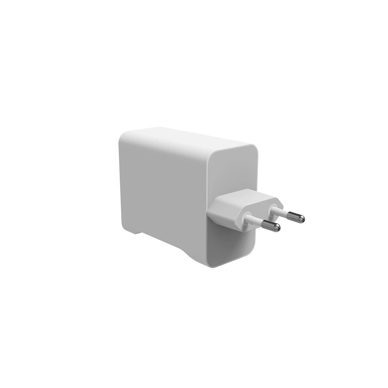 Mophie ROC GaN Ładowarka sieciowa / 2x USB-C / 67W ze zwijanym kablem - Biała Mophie ROC GaN Ładowarka sieciowa / 2x USB-C / 67W ze zwijanym kablem - Biała